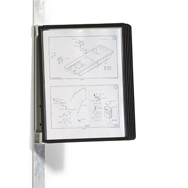 DURABLE Sichttafelwandhalter VARIO MAGNET WALL 5 591401 +5Tafeln sw