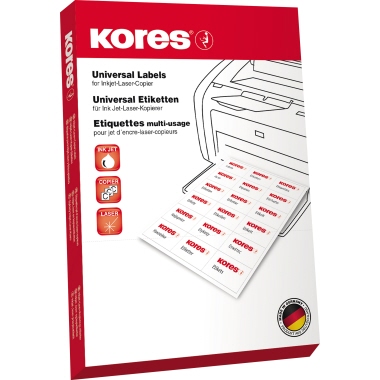 Kores Etikett L10537GE 105x37mm gelb 1.600 St./Pack.