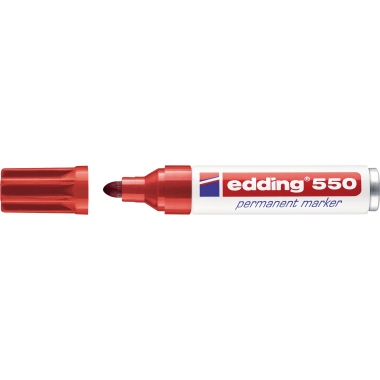 edding Permanentmarker 550 4-550002 3-4mm Rundspitze nachfüllbar rt