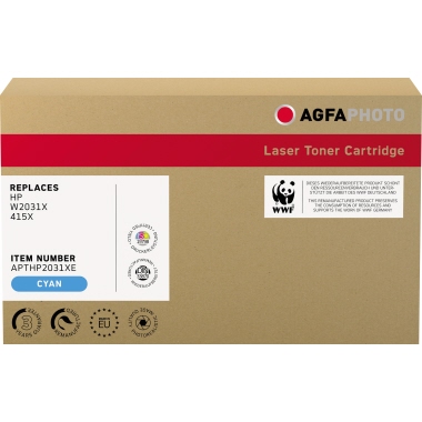 AgfaPhoto Toner APTHP2031XE wie HP W2031X 415X cyan