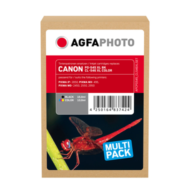 AgfaPhoto Tintenpatrone APCPG545 CL546XLSET wie Canon sw+c/m/y