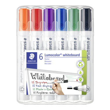 STAEDTLER Whiteboardmarker Lumocolor 351 WP6 sort. 6 St./Pack.