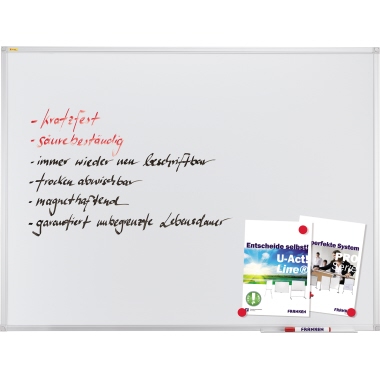 Franken Whiteboard X-tra Line SC3203 120x90cm emailliert weiß