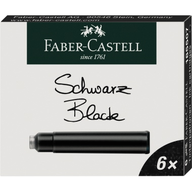 Faber-Castell Tintenpatronen 185507 Standard schwarz 6 St./Pack