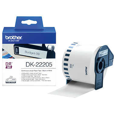 Brother Endlosetikettenrolle DK22205 62mmx30,48m weiß