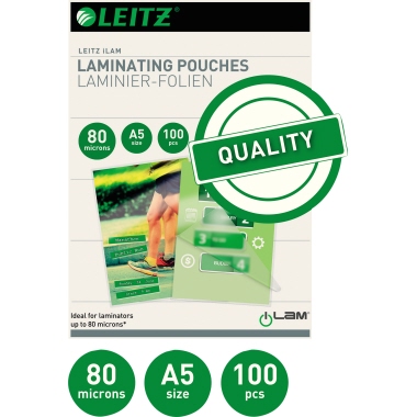 Leitz Laminierfolie 33817 DIN A5 80mic 100 St./Pack.