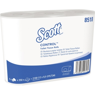 Scott Toilettenpapiert Plus 8518 3lagig 350Bl. 6 St./Pack.