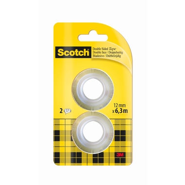 Scotch Klebefilm 136R2 12mmx6,3m beidseitig klebend 2 St./Pack.