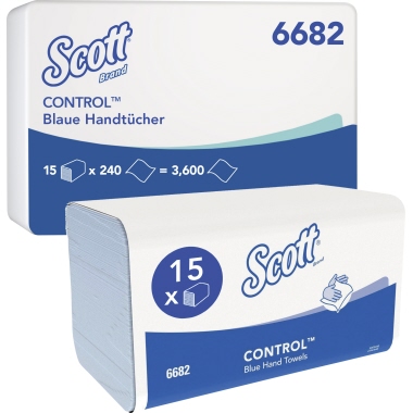 Scott Papierhandtuch 6682 Interfold 1lg. blau 15x240Bl./Pack.