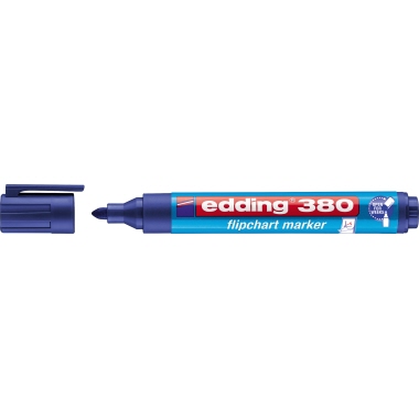 edding Flipchartmarker 380 4-380003 1,5-3mm Rundspitze blau