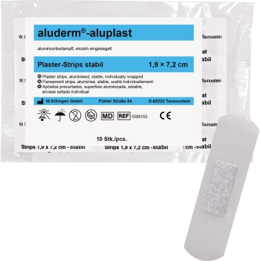 aluderm Pflaster aluplast Strips 1009155 1,9x7,2cm 10 St./Pack.