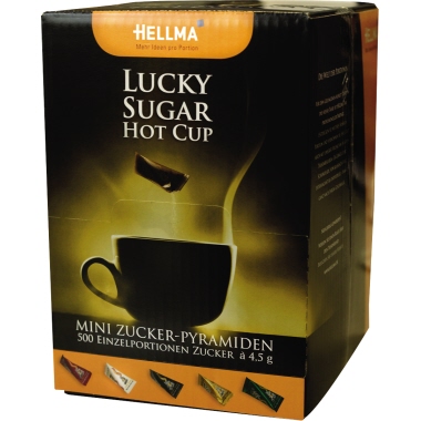 Hellma Zucker Lucky Sugar Hot Cup 60115043 4,5g 500 St./Pack.