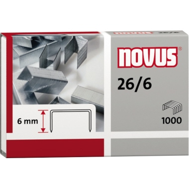 NOVUS Heftklammer 26/6 040-0056 verzinkt 1.000 St./Pack.