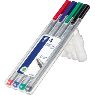 STAEDTLER Fineliner triplus 334 SB4 0,3mm sortiert 4 St./Pack.