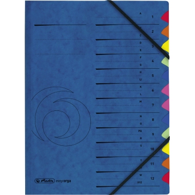 Herlitz Ordnungsmappe A-Z 5001128 12 Fächer blau