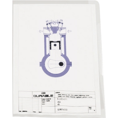 DURABLE Sichthülle 233919 DIN A4 0,15mm PVC tr 50 St./Pack.