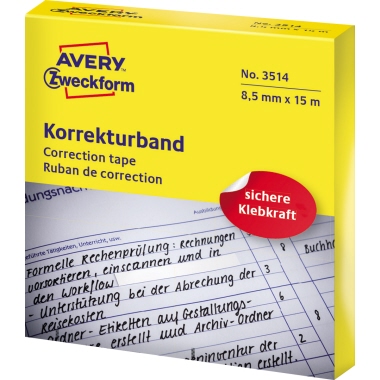 Avery Zweckform Korrekturband 3514 8,5mmx15m