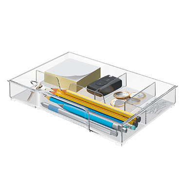 Leitz Schubladeneinsatz 52150002 16,7x24,7x3,5cm 4Fächer PS glasklar