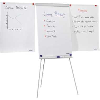 Franken Flipchart Standard X-tra Line Plus EL-FC22 105x68cm grau