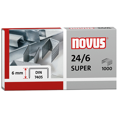 NOVUS Heftklammer 040-0026 24/6 Super verzinkt 1.000 St./Pack.