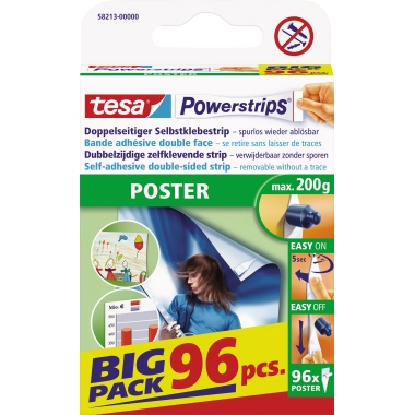 tesa Klebestücke Powerstrips Poster 58213-00000 14,5x42mm ws96 St./Pack