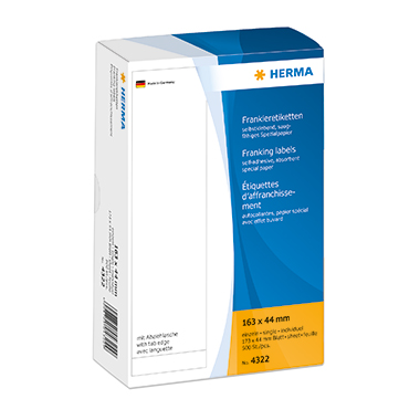 HERMA Frankieretikett 4322 163x44mm einzeln weiß 500 St./Pack.