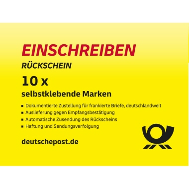 Briefmarke Einschreiben/Rückschein national 10St.