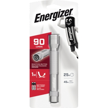 Energizer Taschenlampe E300695900 Metall LED +2AA silber