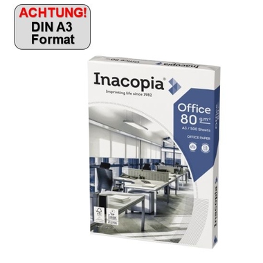 Inacopia Kopierpapier office 020808010561 A3 80g 500 Bl./Pack.