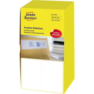 Avery Zweckform Frankieretikett 03433 163x43mm 1.000 St./Pack.