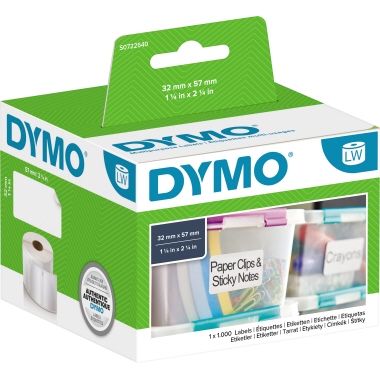 DYMO Vielzwecketikett S0722540 57x32mm weiß 1.000 St./Rl.