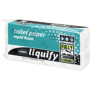 Satino Toilettenpapier Liquify 070560 3lg. 250Blatt ws 8 St./Pack.