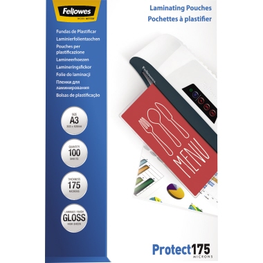 Fellowes Laminierfolie Protect 175 5308803 DIN A3 tr 100 St./Pack.