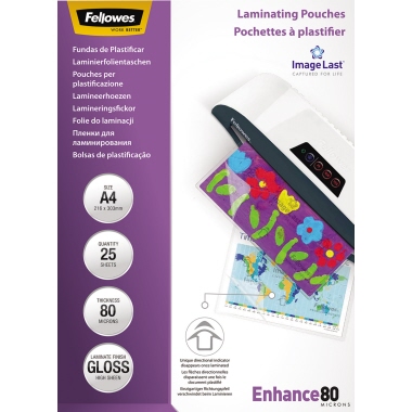 Fellowes Laminierfolie ImageLast 5396205 DIN A4 80my 25 St./Pack.