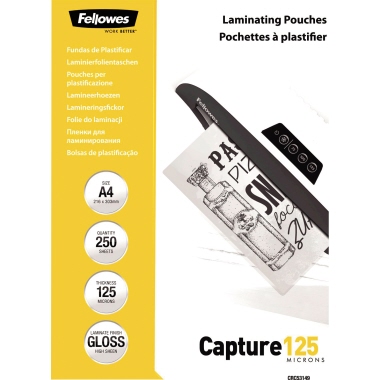 Fellowes Laminierfolie Capture 125 5314903 DIN A4 tr 250 St./Pack.