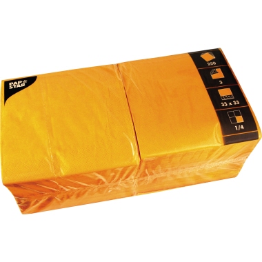 PAPSTAR Serviette 81658 33x33cm 3lagig nektarine 250 St./Pack.