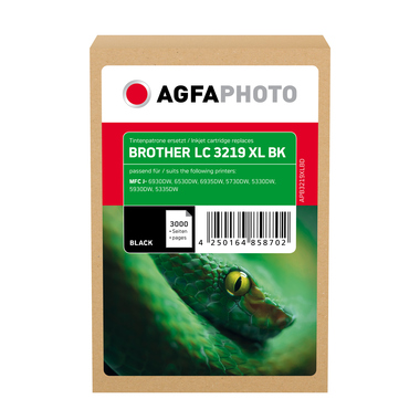 AgfaPhoto Tintenpatrone APB3219XLBD wie Brother LC- sw