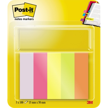 Post-it Haftstreifen Page Marker 670-5 15x50mm sortiert 5 St./Pack.