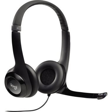 Logitech Headset 981-000406 H390 PC Stereo USB schwarz