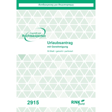 RNK Urlaubsantrag 2915 DIN A5 50Blatt