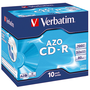 Verbatim CD-R 43327 52x 700MB 80Min. Jewelcase 10 St./Pack.