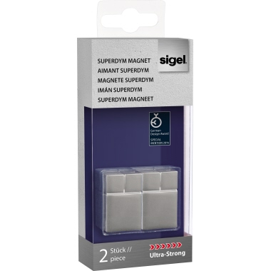 SIGEL Magnet SuperDym C30 GL707 Cube 20x30x20mm silber 2 St./Pack.