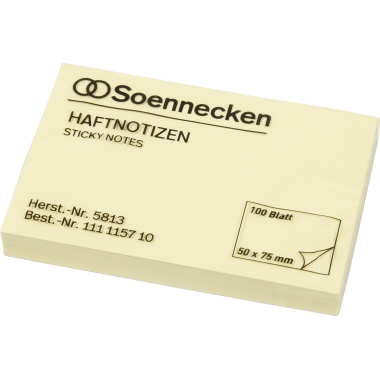 Soennecken Haftnotiz 5813 75x50mm 100Blatt gelb