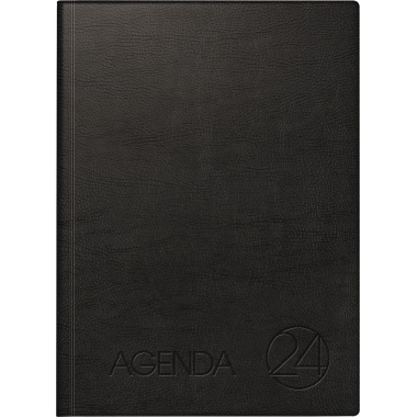 BRUNNEN Buchkalender Agenda 24 1078811 A4 1T/1S sw