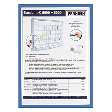 Franken Dokumentenhalter ITSA3M 03 DIN A3 0,32mm mag. blau