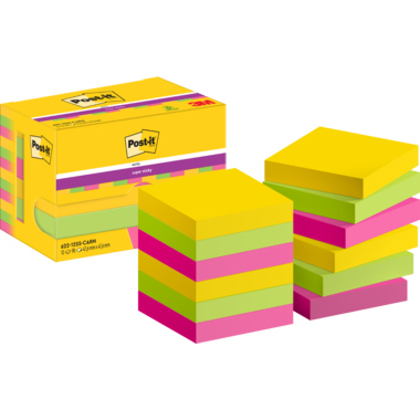 Post-it Haftnotiz 622-12SS-CARN 47,6x47,6mm 90Bl sort 12St