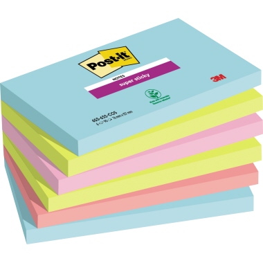 Post-it Haftnotiz Super Sticky 655-6SS-COS 127x76mm 6St.