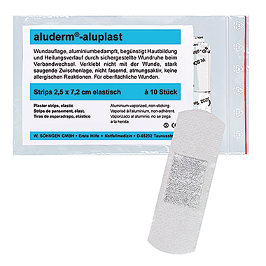 aluderm Pflasterstrip aluplast 1009178 2,5x7,2cm el. 10 St./Pack.