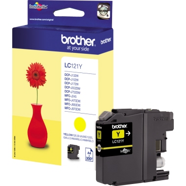 Brother Tintenpatrone LC121Y 300Seiten gelb