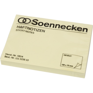 Soennecken Haftnotiz 5814 100x75mm 100Blatt gelb